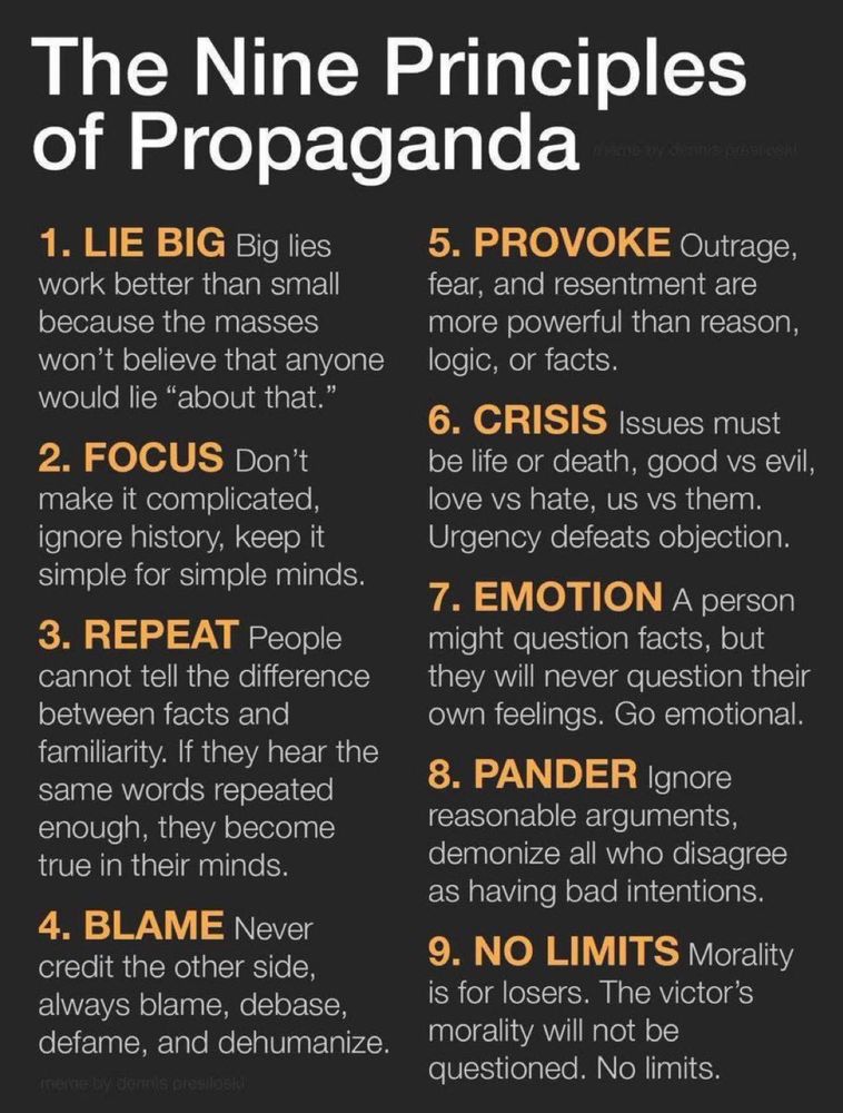 nine principles of propaganda